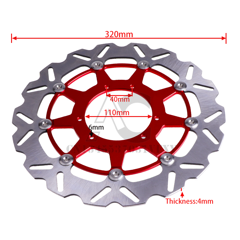 Motorcycle 320MM Floating Brak - Floating Brake Disc 320Mm Supermoto recension och pris